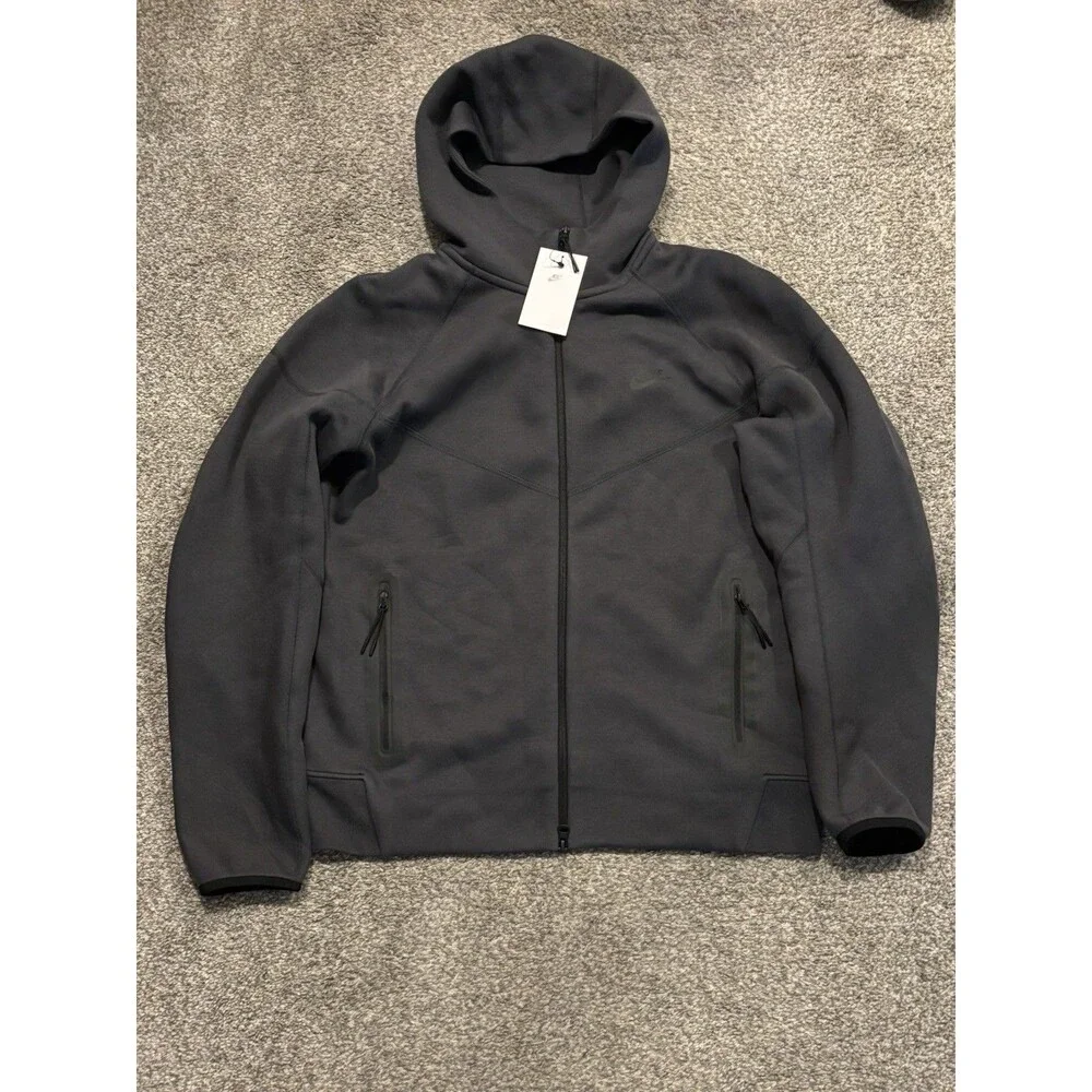 Nike Sportswear Tech Fleece Windrunner Hoodie Anthracite Black FB7921-060 Size L